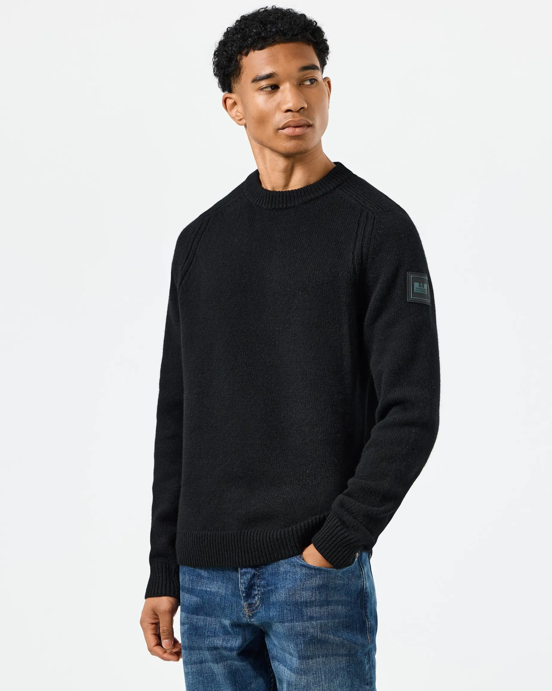 Zagreb Strickpullover aus Wolle Schwarz
