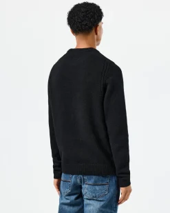 Zagreb Strickpullover aus Wolle Schwarz