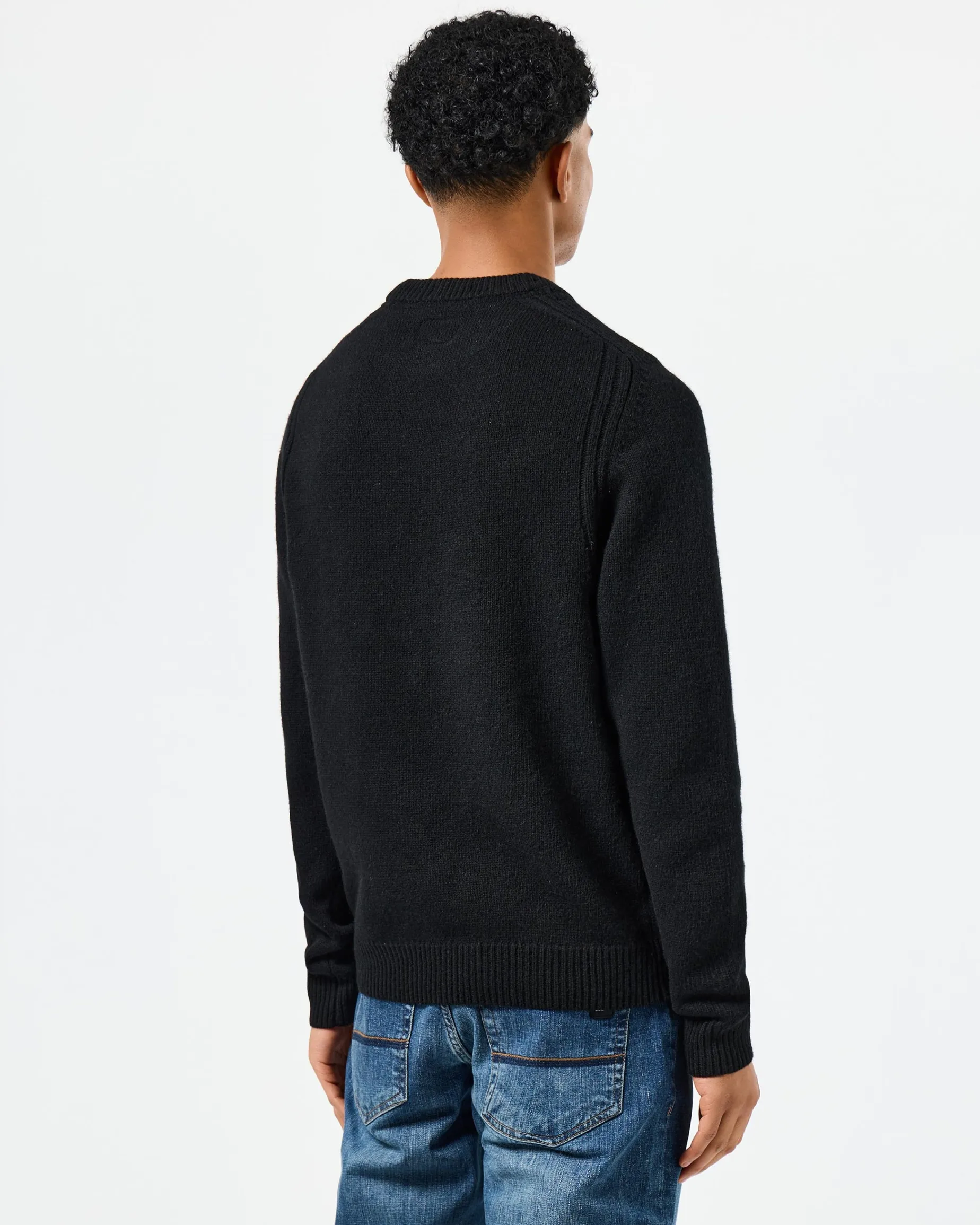 Zagreb Strickpullover aus Wolle Schwarz
