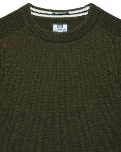 Zagreb Strickpullover aus Wolle, Burggrün