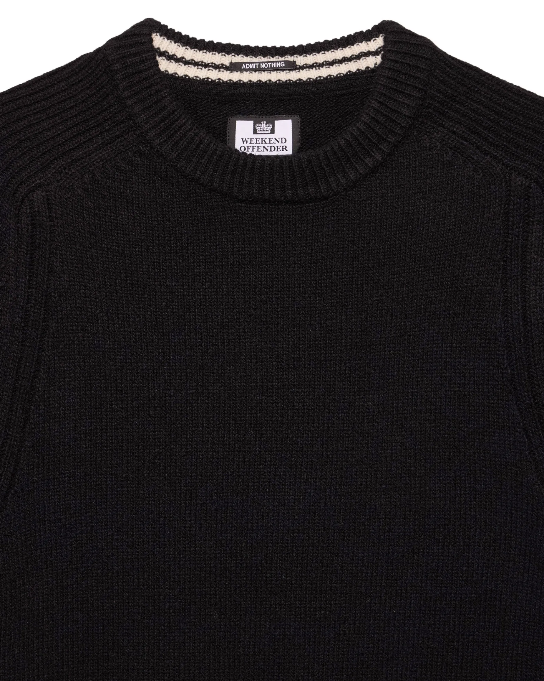 Zagreb Strickpullover aus Wolle Schwarz